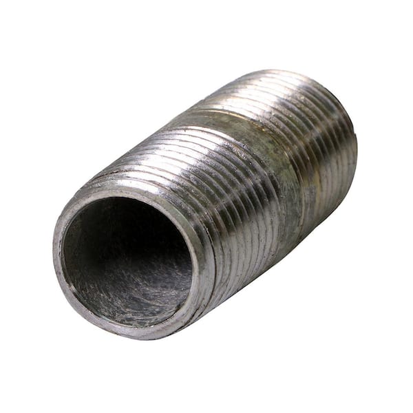 Thrifco Plumbing 3/8 Inch x 10 Inch Galvanized Steel Nipple 5219099 