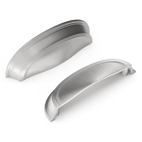 HICKORY HARDWARE American Diner 3 in. and 3-3/4 in. (96 mm) Stainless Steel Cup Pull (10-Pack)