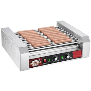 Commercial 1650-Watts 30-Hot Dog 11-Roller Grilling Machine