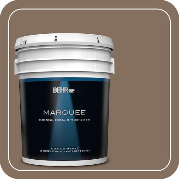 BEHR MARQUEE 5 gal. #N230-6 Whiskey Barrel Satin Enamel Exterior Paint & Primer