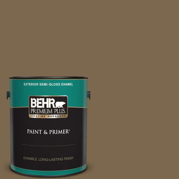 BEHR PREMIUM PLUS 1 gal. #T14-6 Boho Semi-Gloss Enamel Exterior Paint & Primer