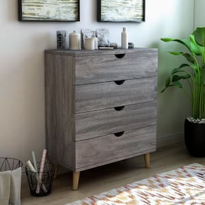 Cordero II 4-Drawer Dark Gray Chest of Drawers (39.25 in. H x 31.25 in. W x 15.5 in. D)