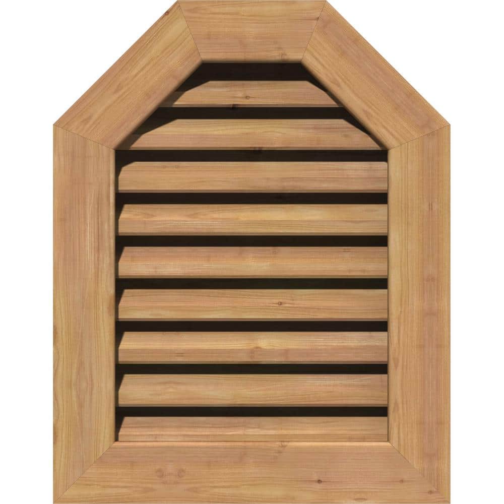 35 in. x 39 in. Octagon Unfinished Smooth Western Red Cedar Wood Built-in Screen Gable Louver Vent price history on PriceWatchPro