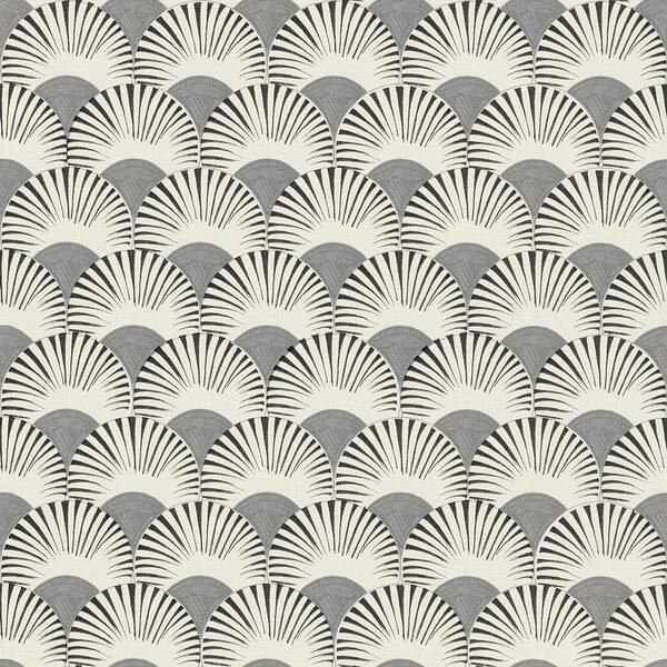 Advantage Akemi Light Grey Fan Ogee Wallpaper