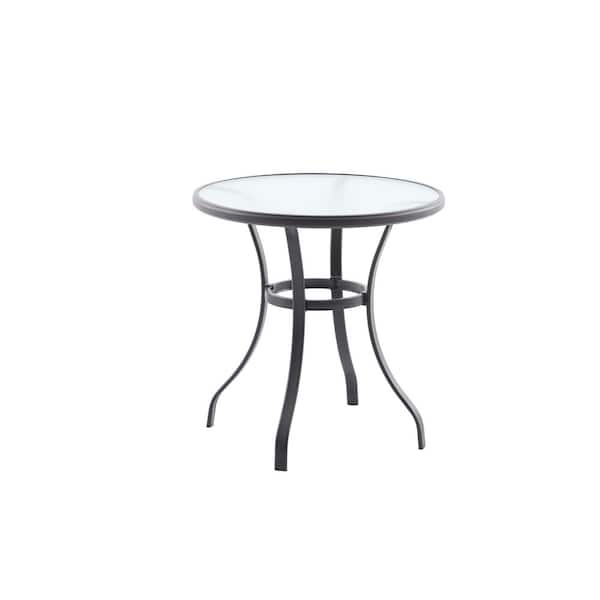 Dark Taupe 28 in. Round Outdoor Bistro Table