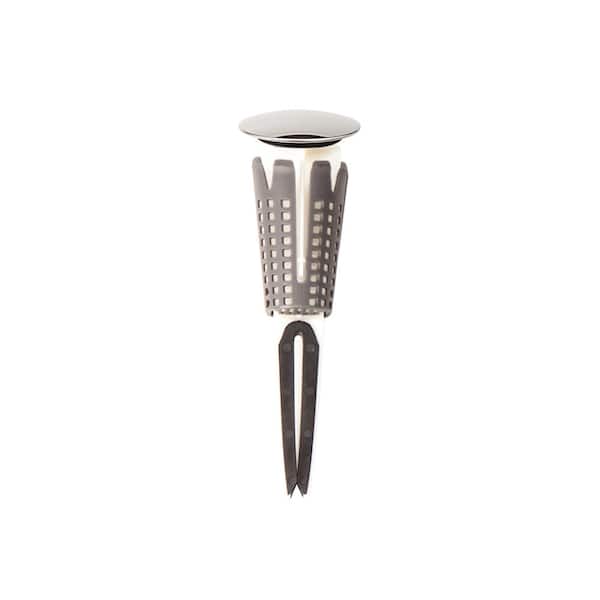 1.5 in. Cap Dia. SinkSTRAIN Universal No Clog Pop-Up Stopper with Hair Catcher in CH