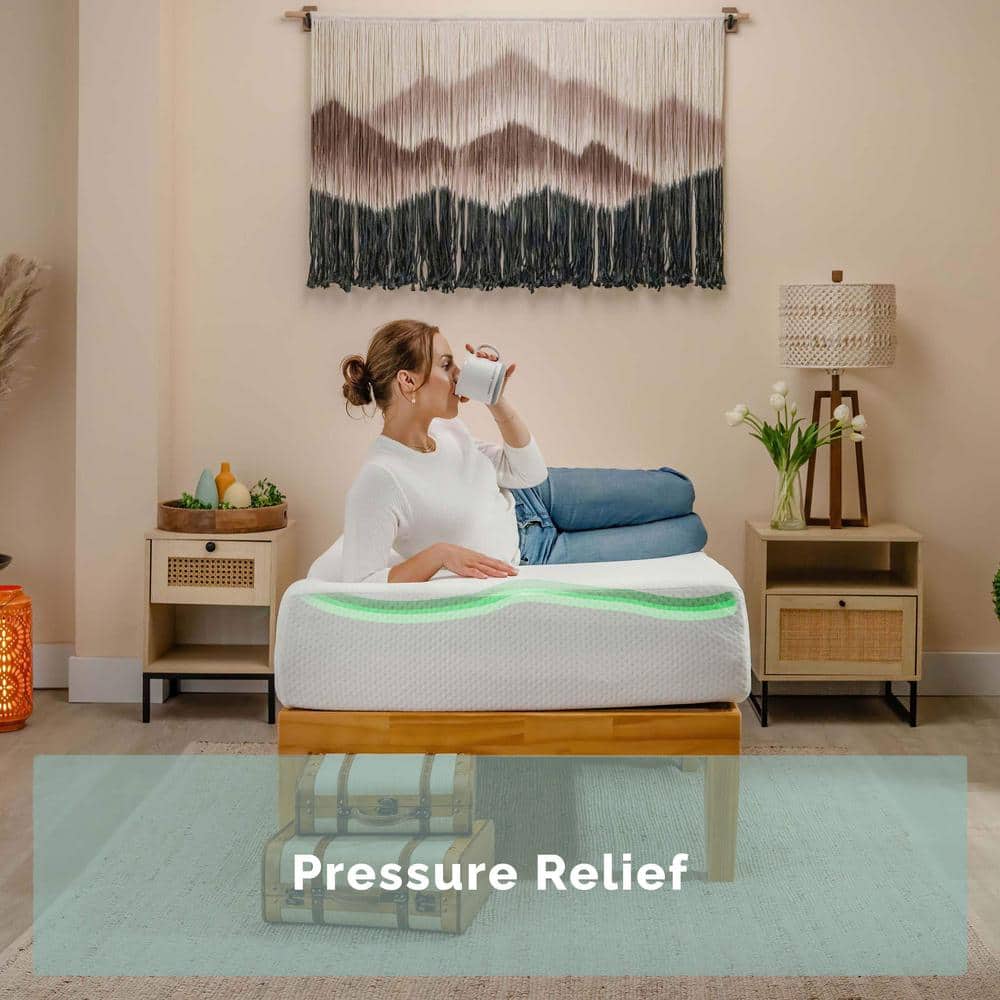 Twin 8-Inch Green Tea Gel Memory Foam Mattress