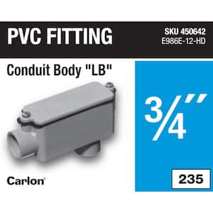 3/4 in. Sch. 40 and 80 PVC Type-LB Conduit Body