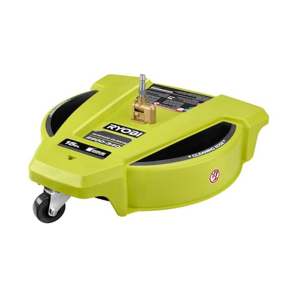 RYOBI 15 in. 3400 PSI Gas Pressure Washer Surface Cleaner with Caster Wheels