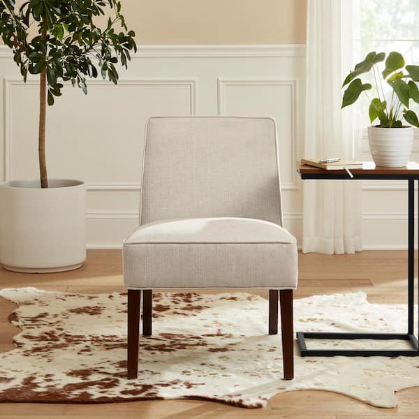 StyleWell Teagan Beige Upholstered Accent Chair