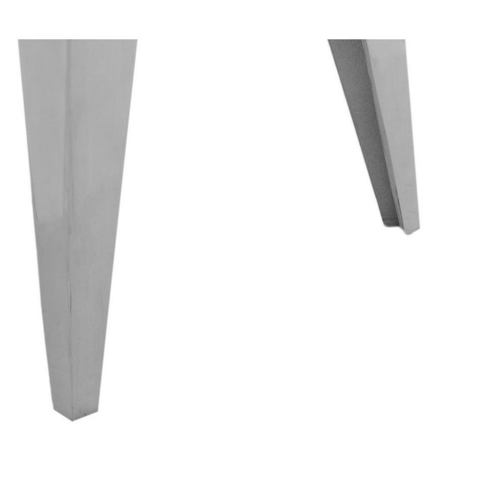 Indium Silver Triangular Aluminum Accent Table