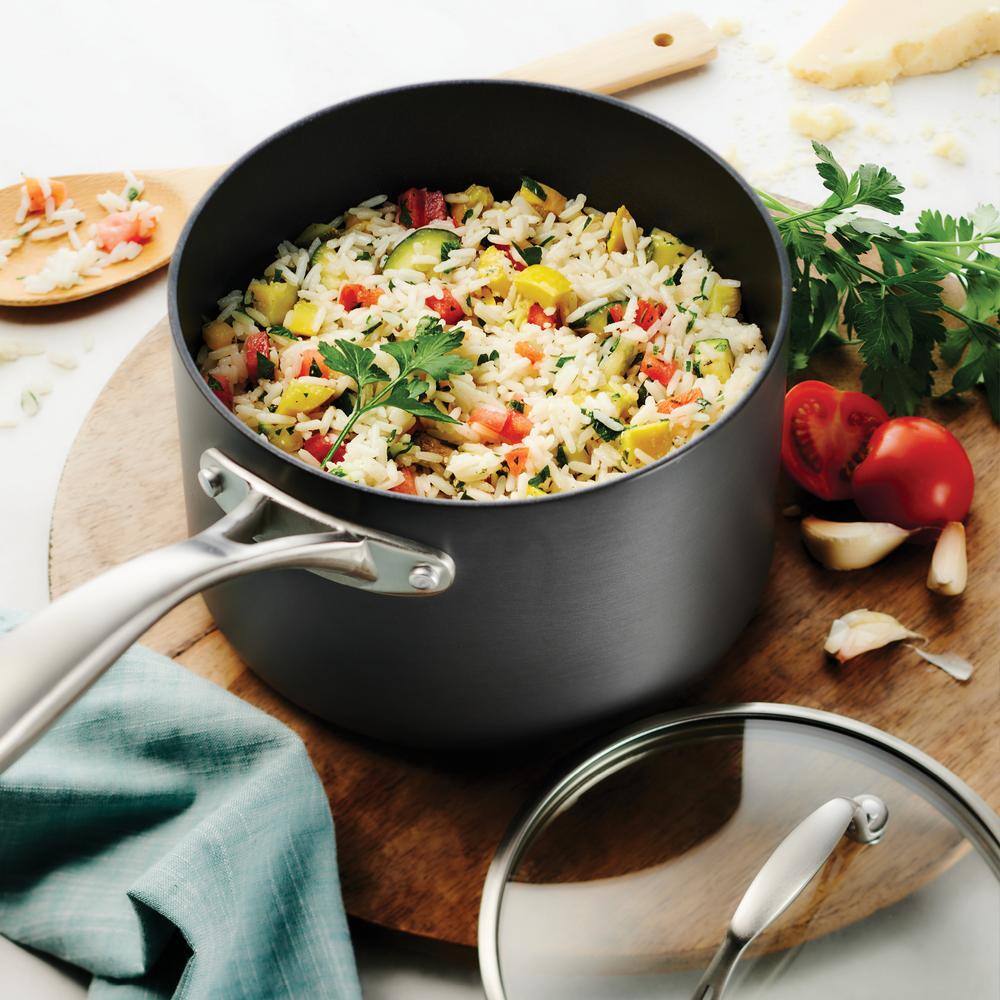 8-Piece Hard Anodized Non-Stick Aluminum Cookware Set