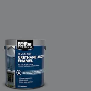 1 gal. #PPU26-03 Legendary Gray Urethane Alkyd Semi-Gloss Enamel Interior/Exterior Paint