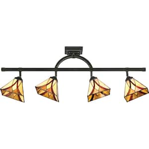 Asheville 3 ft. Valiant Bronze Hard Wired Track Lighting Kit with Pendant Track Heads