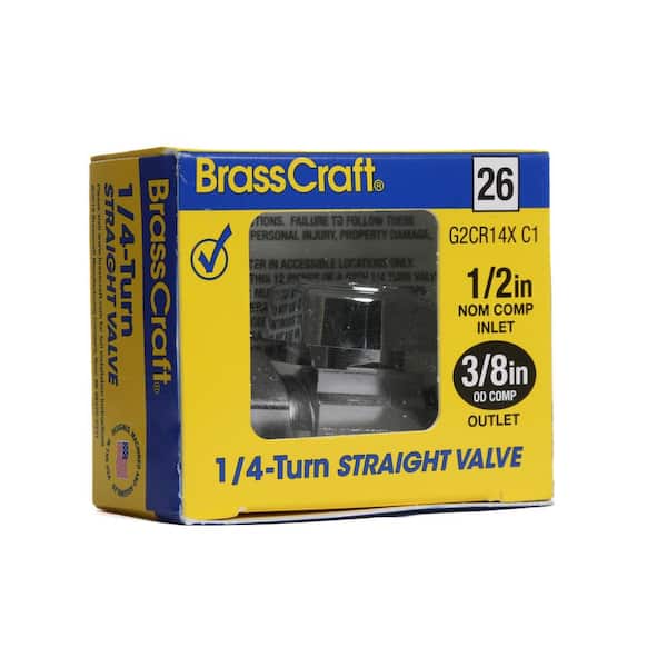 1/2 in. Compression Inlet x 3/8 in. Compression Outlet Straight Valve