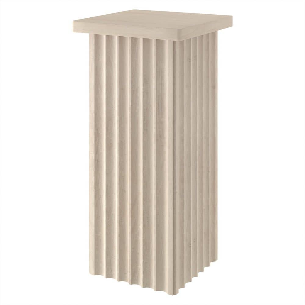 Bourne 10.75 in. Satin Walnut Square MDF Top End Table - thumbnail 7