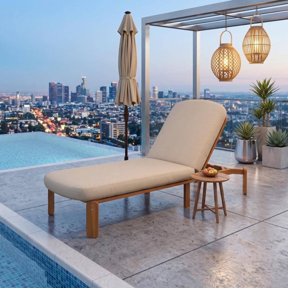 Brown 5-Position Adjustable Lounge chair for Poolside, Yard & Beach price history on PriceWatchPro