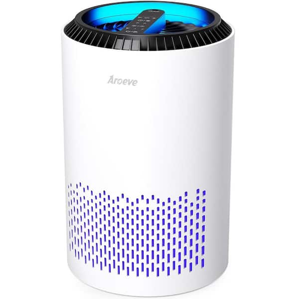 Adrinfly 287 Sq. Ft. Air Purifiers for Home with Sleep Mode, Speed Control for Smoke, Pollen, Dander, Hair and Smell in White