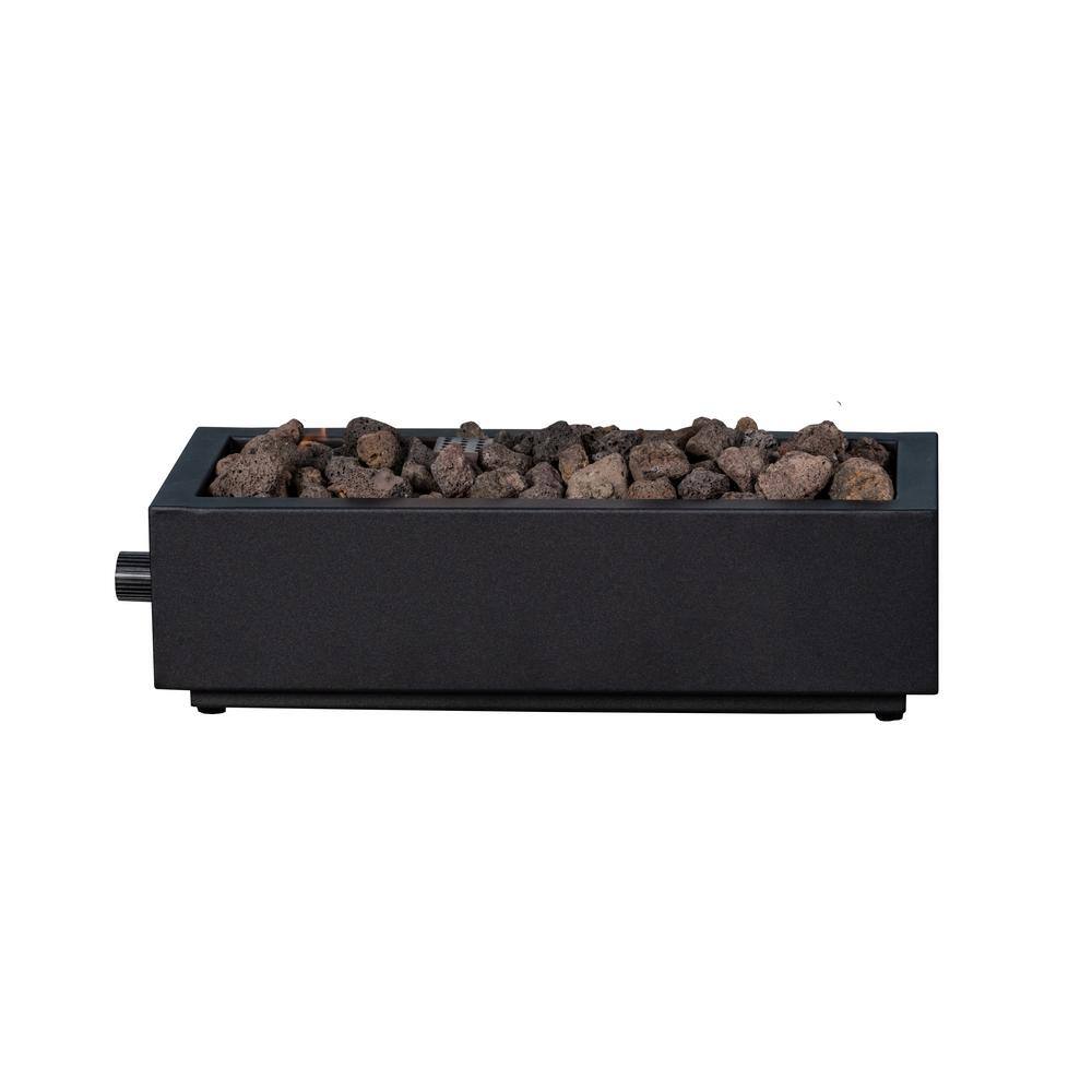 Bond Sara Envirostone 14 in. Rectangle Umbrella Hole Tabletop Gas