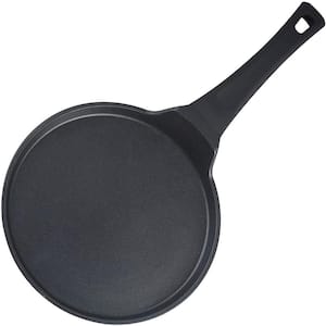 10 in. Aluminum Dual-Layer Nonstick Coating Quick Cleanup Crepe Pan with Bakelite Handle Design Induction Compatible