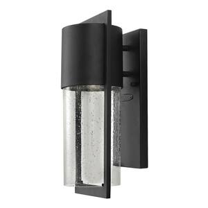 Shelter 1-Light Black Outdoor Wall Lantern Sconce