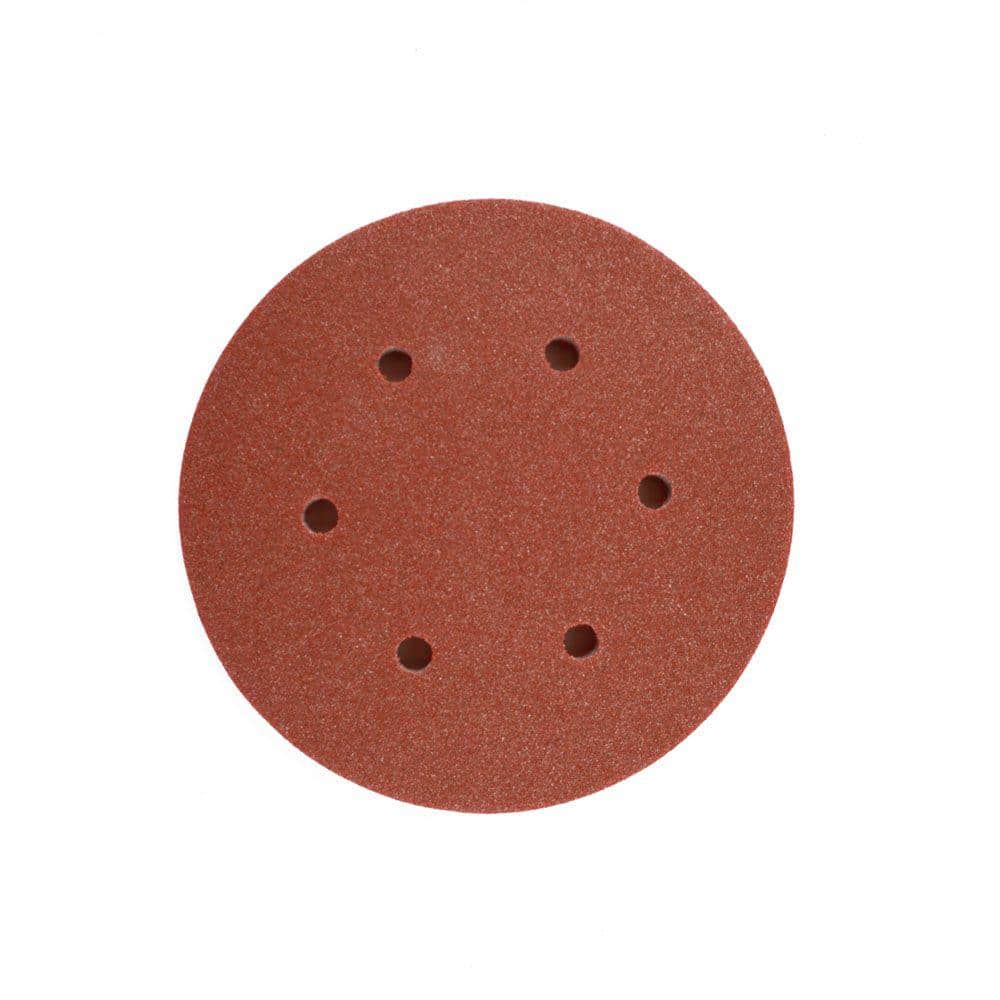 50PCS 6-Inch 6-Hole Hook and Loop Sanding Discs,60 Grit Wet Dry Random Orbital Sandpaper for Automotive and Woodworking 