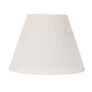 Mix and Match 7 in. x 15 in. x 11 in. Height Mushroom Pleat Round Hardback Shade