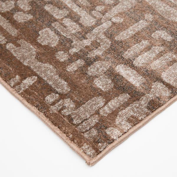 Stratford Marlen Tile/Greige 33 in. W x 12 in. L Your Choice Length Stair Runner Coverage Area 2.75 sq. ft.