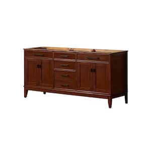 Madison 72 in. W x 21 in. D x 34 in. H Vanity Cabinet Only in Tobacco