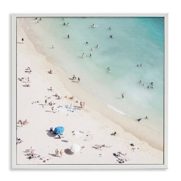 Stupell Industries Summer Weather Beach Day by Danita Delimont White Framed Coastal Giclee Art Print 17 in. x 17 in.