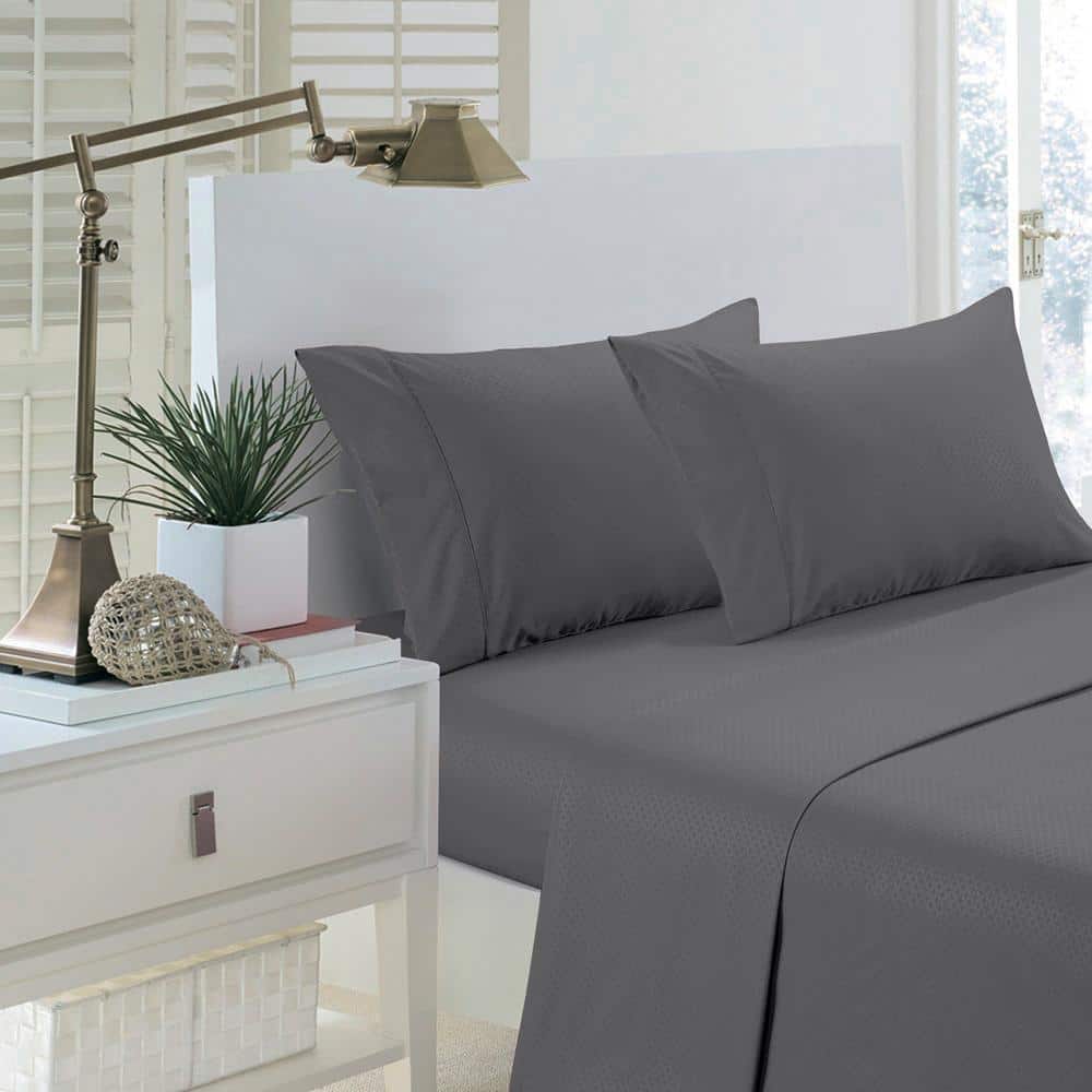 Brushed Extra Soft 1800 Series Luxury Embossed Deep Pocket Sheet Set - King