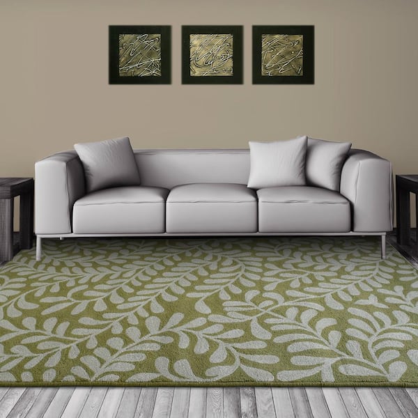Lanart Fiona Moss Polyester 5 ft. x 8 ft. Area Rug