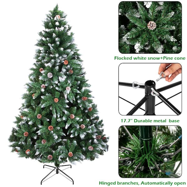 Cschome 2pcs Christmas Sprigs Decorations Fine Simulation Spruce Pine Cones Christmas Tree Ornament Casual Collocation A Variety of Beautiful, Adding