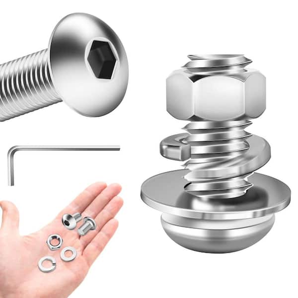 5/16 in.-18 x 3/4 in. Hex Button Head Stainless Steel Socket Cap Screw (20-Pack)