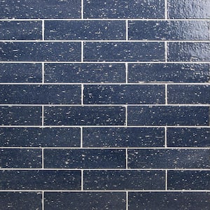 Rhythmic Nocturne Blue 2 in. x 9 in. 12mm Glazed Clay Subway Tile (30-piece 4.63 sq. ft. / box)
