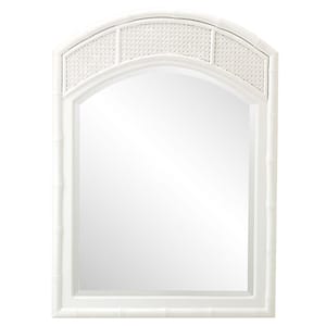 Julia 36 in. H x 26 in. W Arched Mirror in White Frame-DISCONTINUED