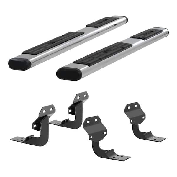 Aries 6 x 75-Inch Oval Polished Stainless Steel Nerf Bars, Select Ford F-150, F-250, F-350, F-450, F-550 Super Duty