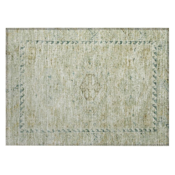 Chantille Machine Washable Indoor/Outdoor Abstract ACN2357 Sage 2 ft. x 3 ft. Accent Rug