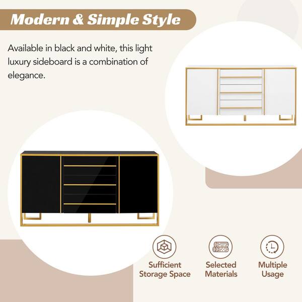 Metal 31.5-in W x 6.1-in D x 33.5-in H in Black Ready to Assemble Kitchen Cabinet with Storage and Doors
