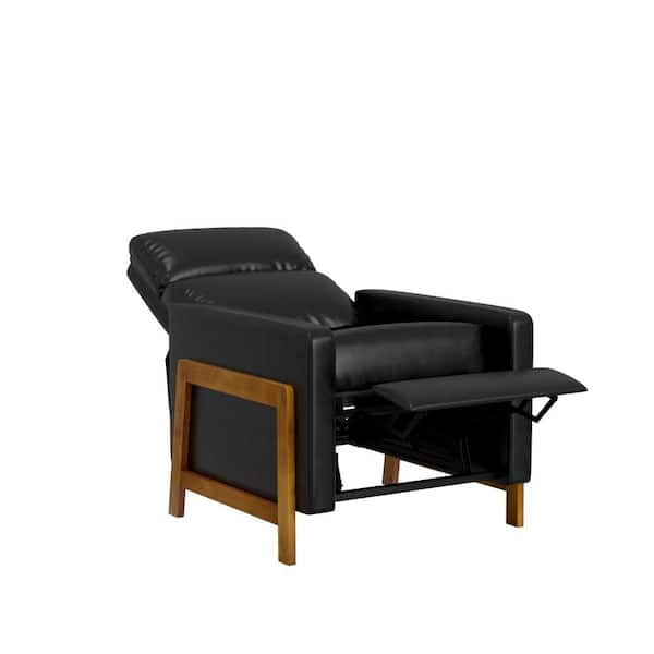 Modern black store leather recliner