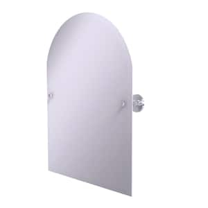 Prestige Skyline Collection Frameless Arched Top Tilt Mirror with Beveled Edge in Satin Chrome