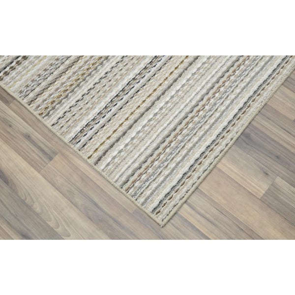 Carnival Stripe Random Earth Tone 7 ft. 6 in. x 9 ft. 3 in. Area Rug