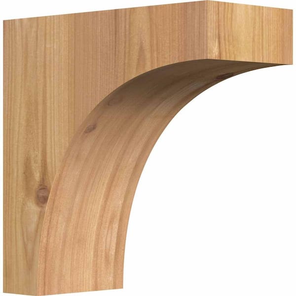 Ekena Millwork 3-1/2 in. x 8 in. x 8 in. Western Red Cedar Huntington Smooth Corbel