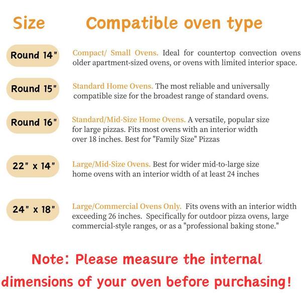 LAIFUCAM Extra Large 24 in. Pizza Stone Set Cordierite Baking