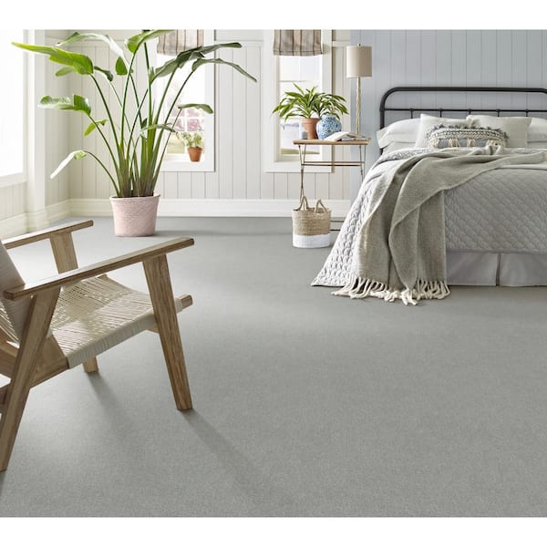 House Party I - Garden Grove - Green 37.4 oz. Polyester Texture Carpet - Installation Required