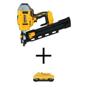 20V MAX XR Lithium-Ion Cordless Brushless 2-Speed 21-Degree Plastic Collated Framing Nailer w/20V Compact 4.0Ah Battery