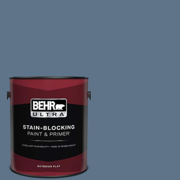 BEHR ULTRA 1 gal. #580F-6 Lost Atlantis Flat Exterior Paint & Primer