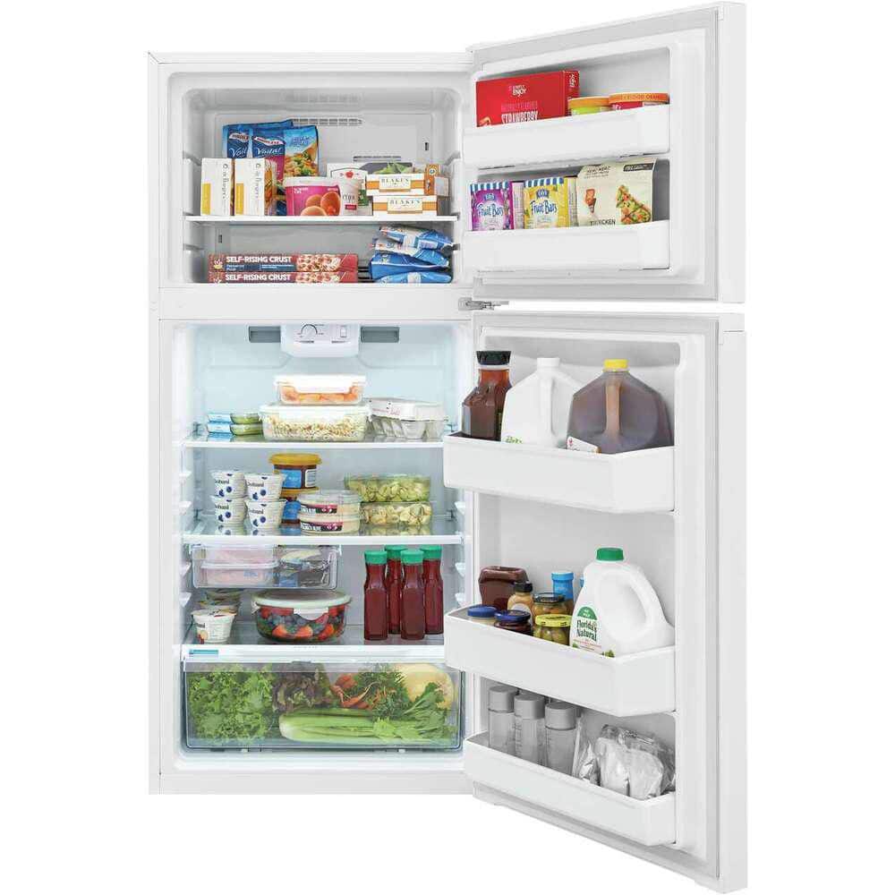White Energy Star Top Freezer Refrigerator with Ice Maker