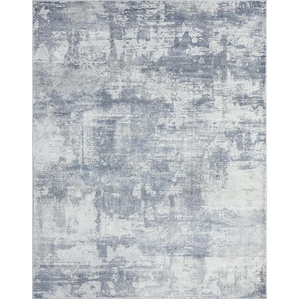 Garvee Non-Shedding in Gray 8 ft. x 10 ft. 2 in. Abstract Indoor Area Rug