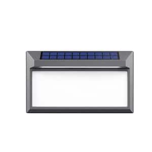 Gray Solar Address Sign, Outdoor Waterproof Lighted Address Numbers, Illuminated LED Address Plaque, House Numbers